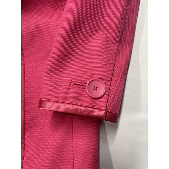 VTG Y2K Banana Republic Pink Trench Coat Womens S Coquette Preppy Chic - Picture 7 of 15